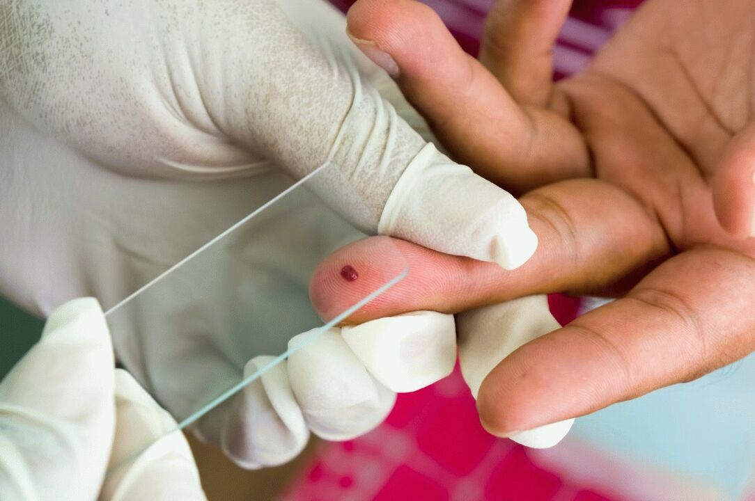 Proba de sangue do dedo
